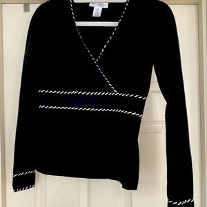 White House Black Market Mock Wrap Top